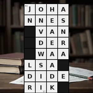 Rozwiązanie krzyżówki: noblista z dziedziny fizyki w roku 1910 - johannes van der waalsa diderik | hasła, synonimy i podpowiedzi Hasło krzyżówkowe noblista z dziedziny fizyki w roku 1910 - johannes van der waalsa diderik – rozwiązanie, synonimy, podpowiedzi i definicje krzyżówkowe